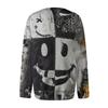 Women's Fashion Casual Knit Sweater Button-Up Halloween Printed  Cardigan Jacket
