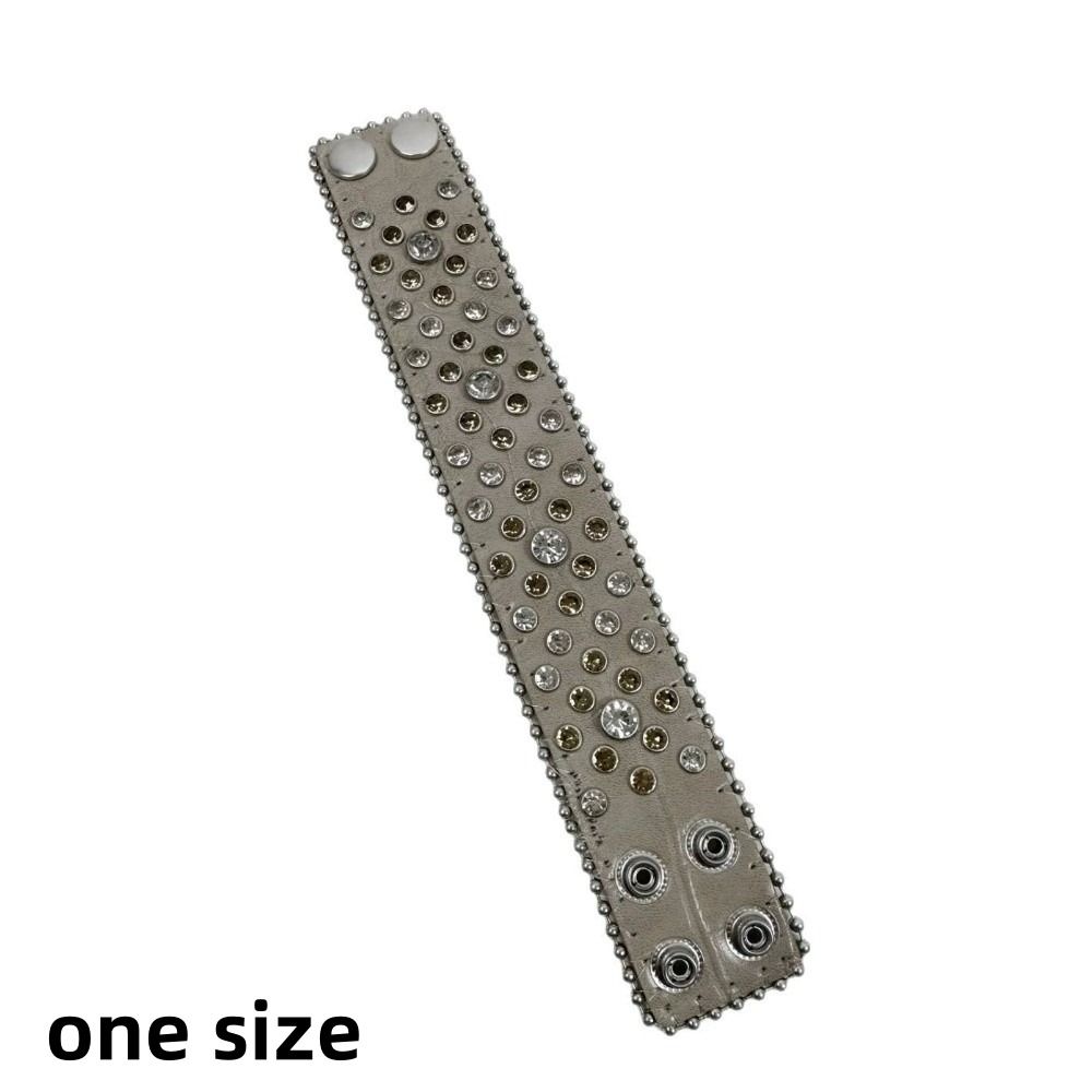 Punk Hip-Hop Strass Armband Hottie Retro Westlich Ödland Druckknopf Armband Y2k Schmuck Leder Schnalle Armband Für Frauen