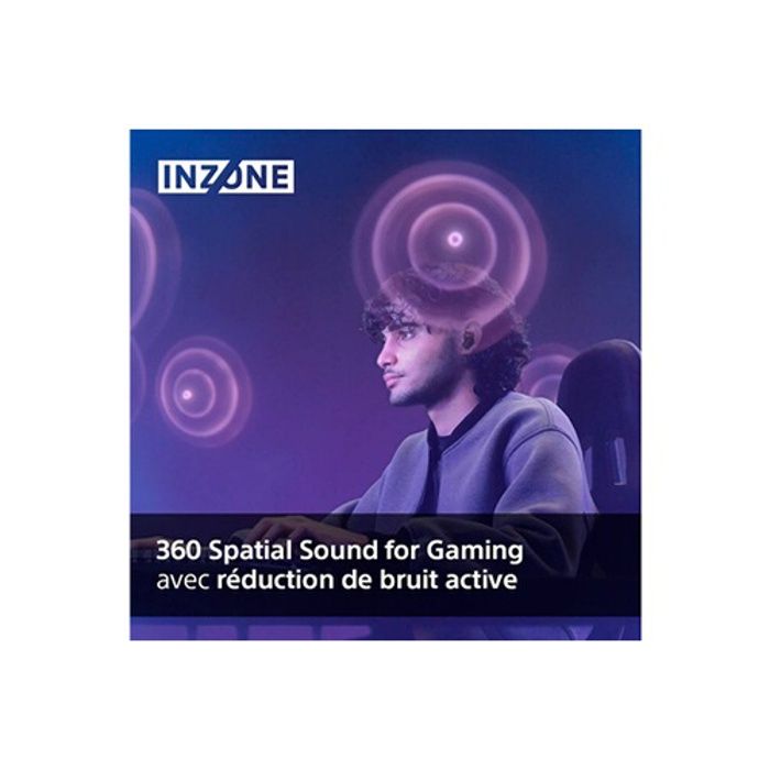 Ecouteurs sans fil gaming - sony - inzone wf g700n - réduction de bruit - noir - compatible ps5