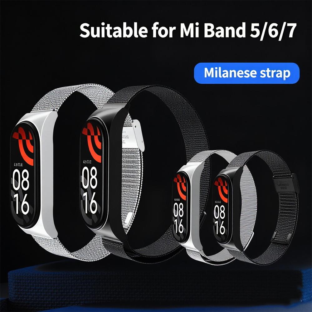 Xiaomi Mi Band 7 6 5 Edition Mailand Armband Schnalle Smartwatch Ersatz Metallarmband, geeignet für das Edelstahlarmband