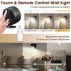 Magnetische LED-Wandleuchte, wiederaufladbare Leseleuchten, 360°-Drehung, Touch-Fernbedienung, Schrankstrahler, Nachtlampe