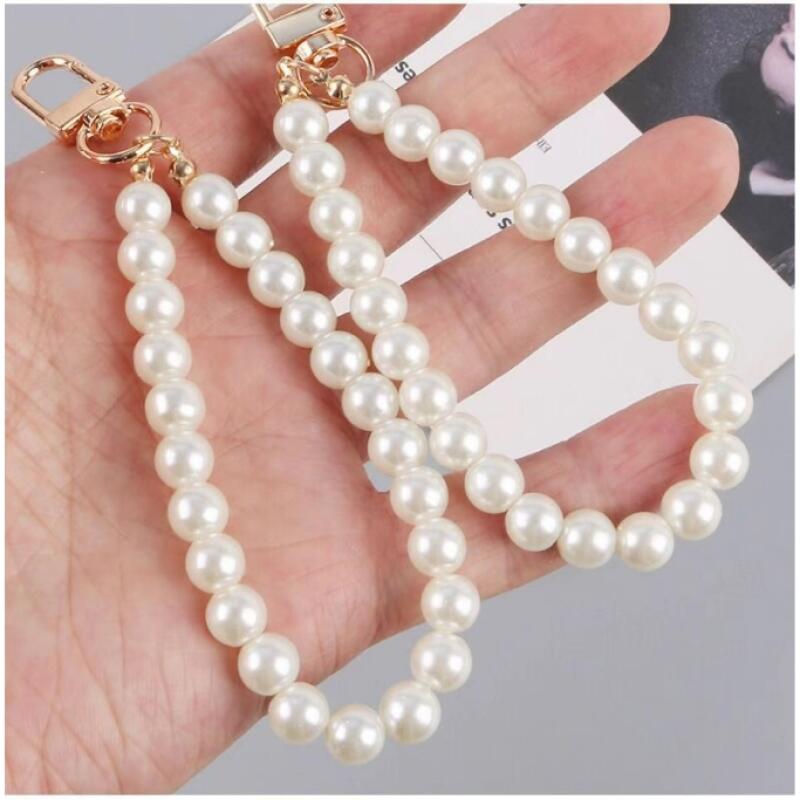 Pearl Bead Silver Hook Hand Phone Bag Strap Craft Materials