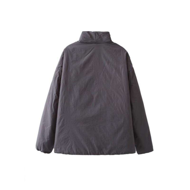 Women's Winter Oversized Wrap Parka Coat Design Solid Color Bow Jacket