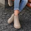 Fashion Crestar Damen Chelsea Combat Stiefel Outdoor Wasserdicht Knöchel Regenstiefel Damenmode Dicke Sohle Slip-on Klobige Blockabsatz Stiefel