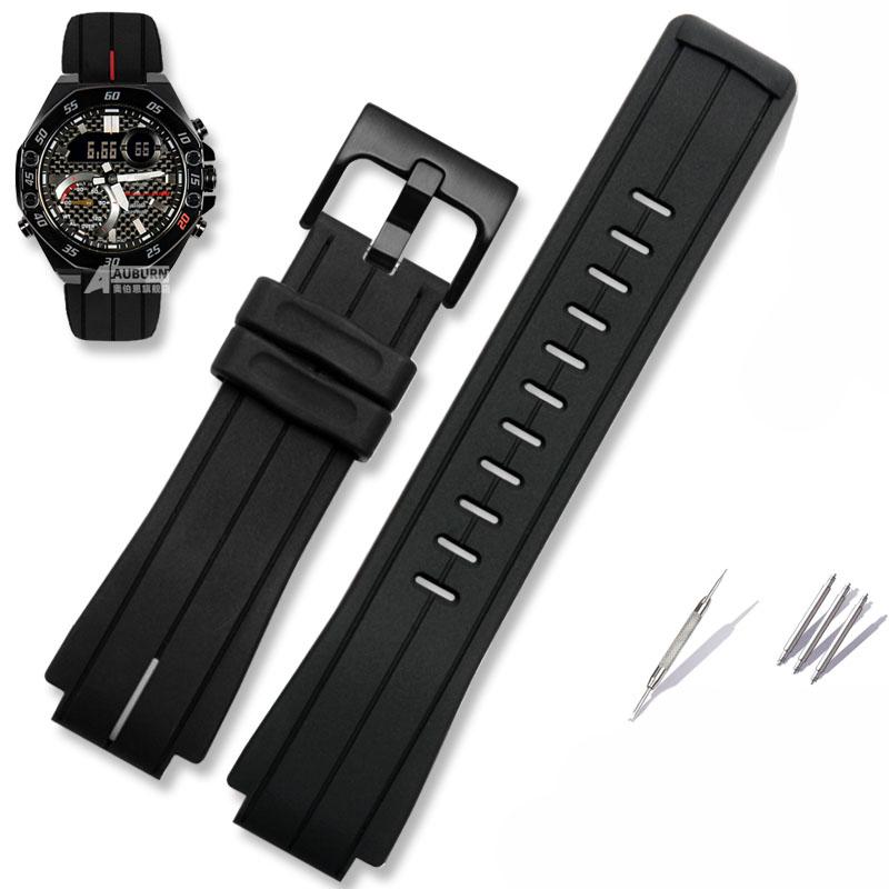 Gemodificeerde siliconen horlogeband vervanging Casio EDIFICE 20e jubileum Honda 5618 ECB-10HR-1APR sport waterdichte horlogeband
