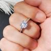 Trendy Female Wedding Rings with Round Shape Zirconia Chic Accessories for Party Engagement Ceremony Jewelry Wholesale