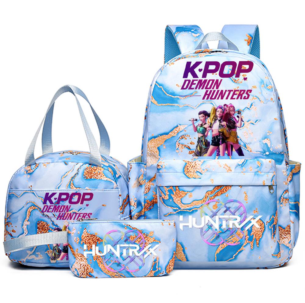 3-teiliges/Set Anime niedlich K-pop Bedruckter Rucksack mit Handtasche Federmäppchen für Teenager Schüler Mädchen Jungen Schultasche Schultasche Damen Große Kapazität Reisetasche