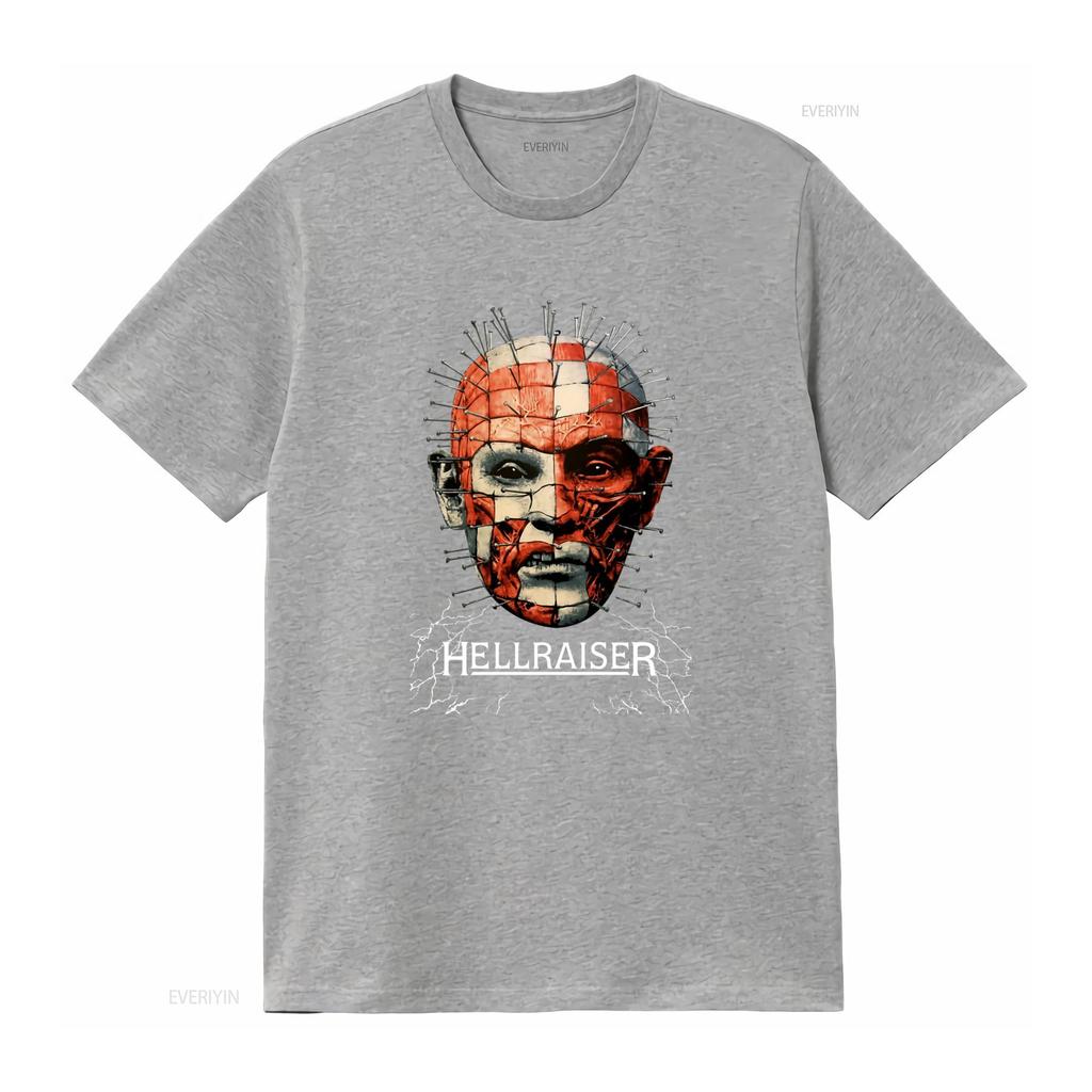 Hellraiser Pinhead Horror Movie Poster T Shirt for vintage Washed Stretched Slightly homme Soft Unisex Top For Everyday Wear