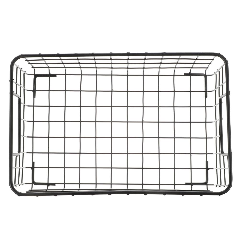 1Pcs Strong Fruit Organizer Basket Kitchen Storage Container for Snacks Fruits Vegetables Draining Mesh Handle Hole Modern Iron