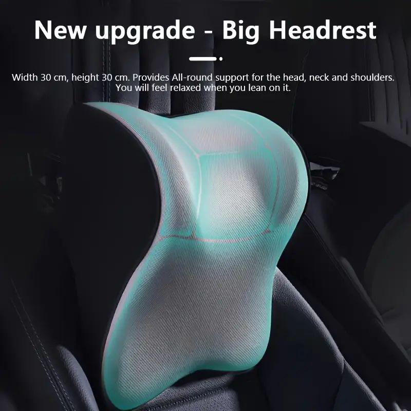 Cervical Support Car Headrest Pillow High Rebound Imported Memory Foam Car Neck Pillow Support High End Car Grey Pillow
