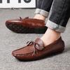 Summer Luxury Brand Men Casual Shoes Soft Genuine Leather Mens Loafers Moccasins Italian Designer Breathable Slip on Boat Shoes
