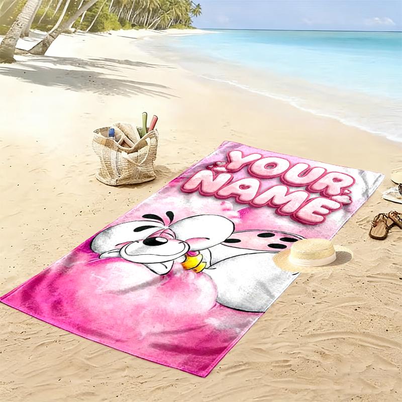 Asciugamano da Spiaggia con Stampa Diddl Nome Personalizzato, Asciugamano Grande Morbido Asciugatura Rapida per Spiaggia Campeggio Nuoto_xia