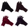 Fashion Thick Velvet Gloves Solid Color Full Finger Mittens Women Gloves Autumn Winter