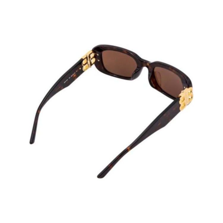 Balenciaga Side Logo Hollow Decoration Irregular Shape Sunglasses Women Sunglasses Brown 751515T00397623
