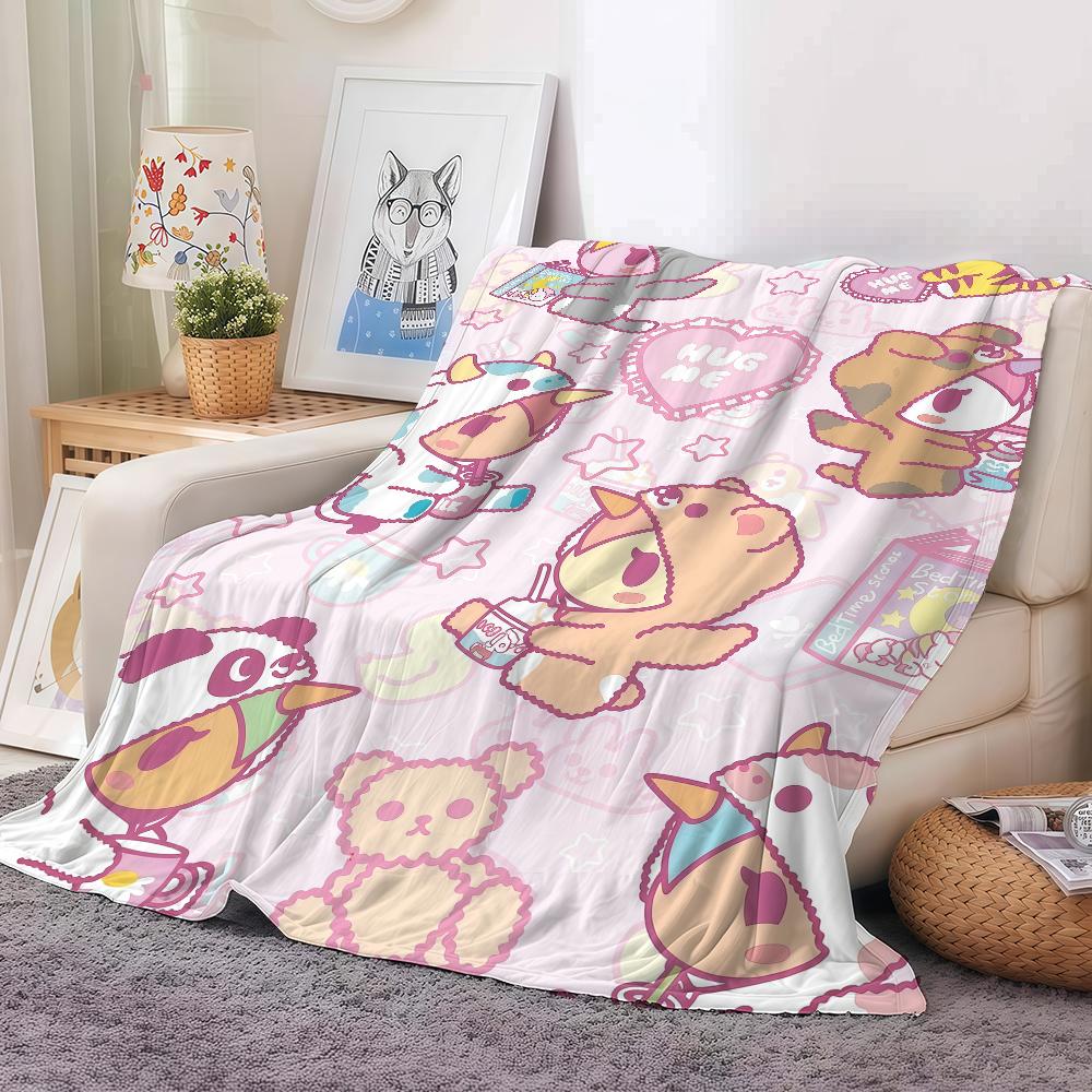 Trendy Brand T-tokidokis Cartoon Cute Blanket Warm And Soft Suitable For Bedroom Living Room Sofa Bed Office Travel Camping