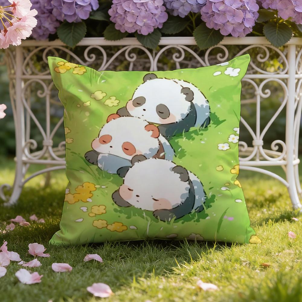 Cartoon Drawing Animal Cushion Cover Home & Car Dual-Scene Pillow Cover: Reversible for Premium Comfort