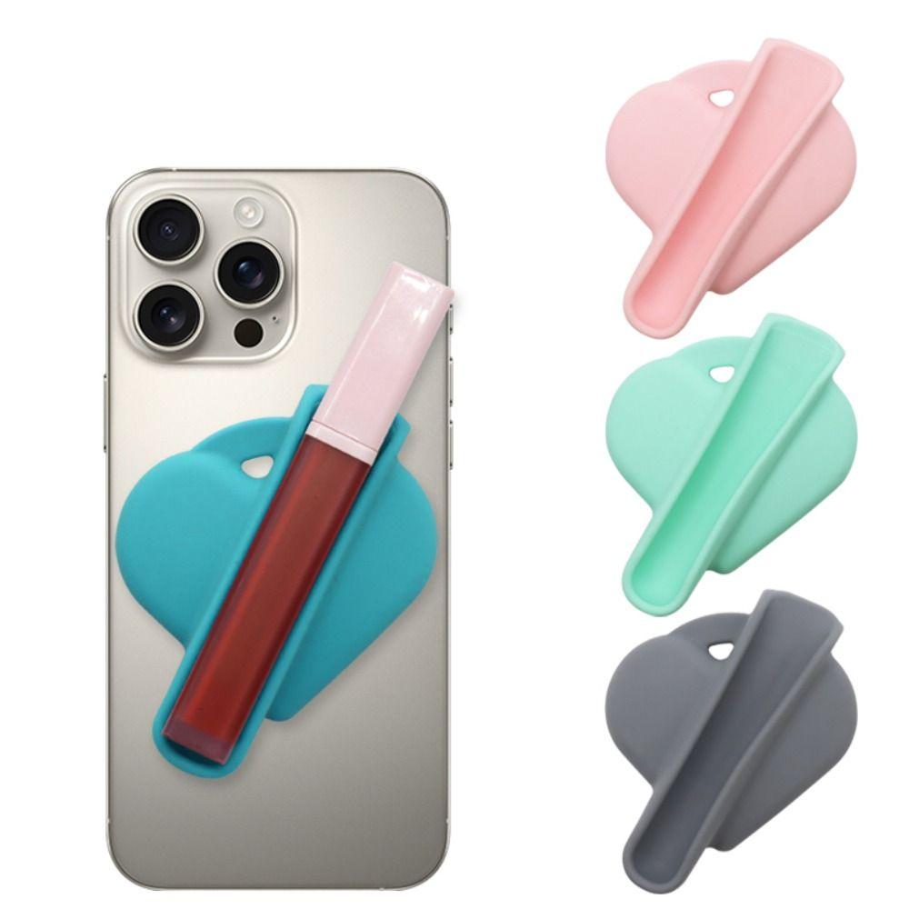 

Magnetic Lip Glaze Back Holder Heart Shaped Protective Case New Phone Lipstick Holder Women Girl