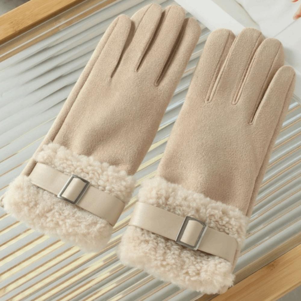 Full Finger Women's Winter Gloves Thickened Cycling Mittens Fashion Women Fleece Gloves  Mom