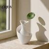 Decorative Vessel for Courtyard Display Minimalist Vase, Modern Flower Vase Living Room Dining Table Versatile Planter Balcony Garden Bedroom,