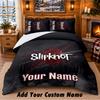 Slipknot Pattern Bedding 3Pcs Set Custom Name, Bed Sheet And Pillowcases For Home Bedroom