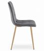 LIBRA Chair - Dark Gray Velvet / Wood Color Legs X 1