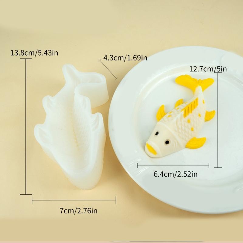 Multipurpose Flexible Silicone Mould for Carp Candle Holders Portable for Craft Supplies and Festive Decorations