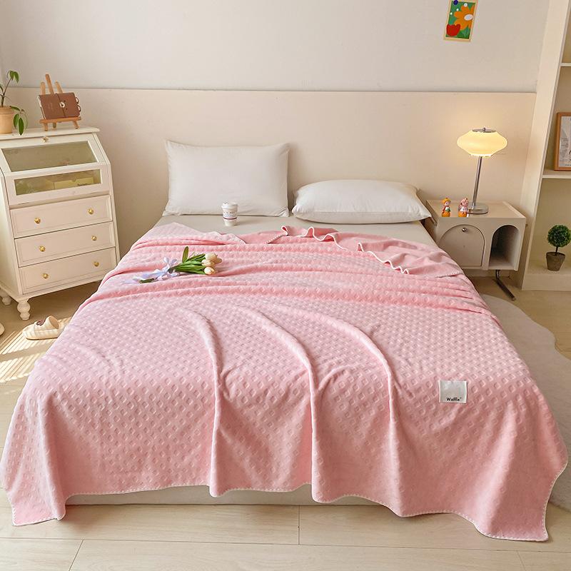 Class A Soft Glutinous Roll Blanket for Cat Summer Quilt Blanket Four Seasons Blanket Huafu Velvet Multifunctional Office Sofas Leisure Nap Blanket