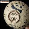 Blau und Weiß Firestone Roter Panda Bambus Tee-Separator Infusor Kreativer Teefilter Spender Teezubereitung Teefilter Cha Geschenk