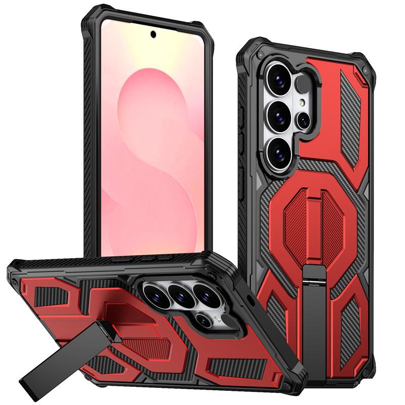 The new mobile phone case is suitable for Samsung S26Ultra anti-drop S25 magnetic belt bracket A57 armor protective case.