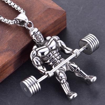 Erkek Fitness Kolye Hercules Halter Ağırlık Kaldırma Kolye