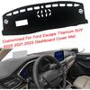 Dash Mat Cover Custom Interior Center Console Compatible with Ford Escape Titanium SUV 2020 2021 2022 Dashboard mat Covers Accessories (with HUD)