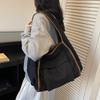 Corduroy Tote Bag Women's Commuter Shoulder Bag Large Capacity Student Class Handbag