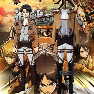 Survey Corps Team Suit - Attack On Titan Eren Mikasa Uniform Coat Cosplay Costume
