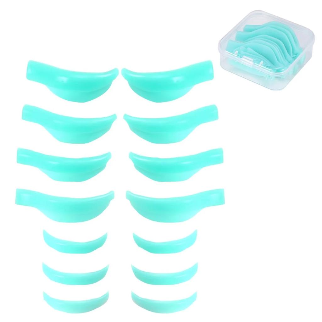 Wholesale  Eyelash Perming Pads 7Pairs Silicone Eyelashes Perming Curler Reusable Lash Lift Shield Pads Eyelash Lifting Tools