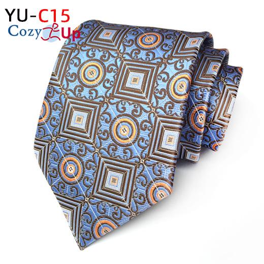 3.15" Fashion Striped PaisleyTie Men Flower Necktie for Wedding