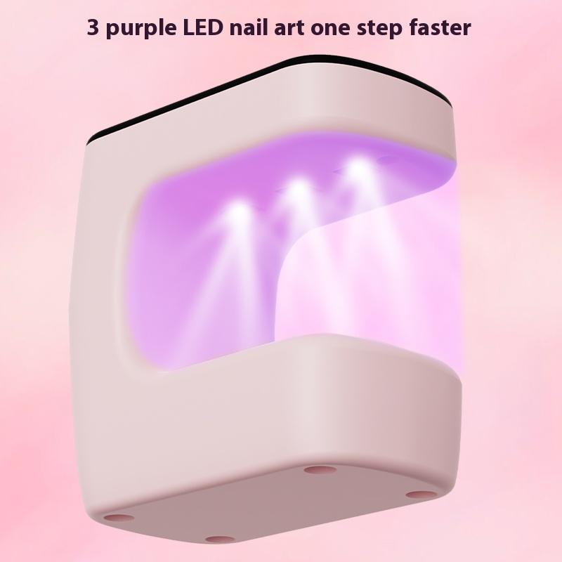 USB Nail Drying Lamp New Mini Rechargeable Timed Display UV LED Lamp Quick Drying For Gel Nail Polish Dryer Home Travel Use