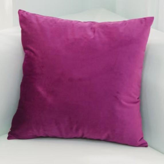 Dutch Velvet Solid Color Cushion Cover - No Logo Pillow Case for Office, Car, or Sofa