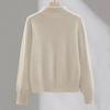 Women's Stand-Up Collar Knitted Long-Sleeve Top