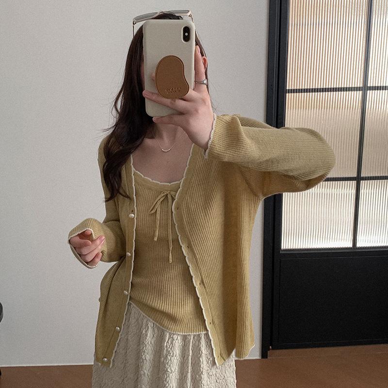 Women's Lightweight 50% Wool 50% Mulberry Silk Cardigan - 4-Season Versatile Knitwear for All-Year Comfort & Style