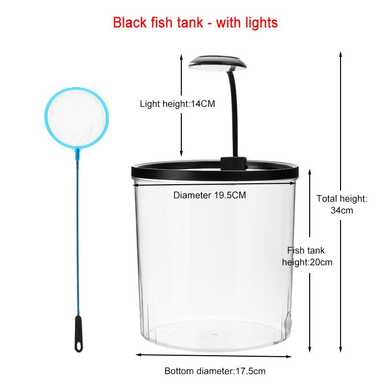 

Compact Round Goldfish Bowl - Oxygenated Flowing Water Eco-Cycle Aquarium for Office & Home Desktop (Durable, Low-Maintenance)