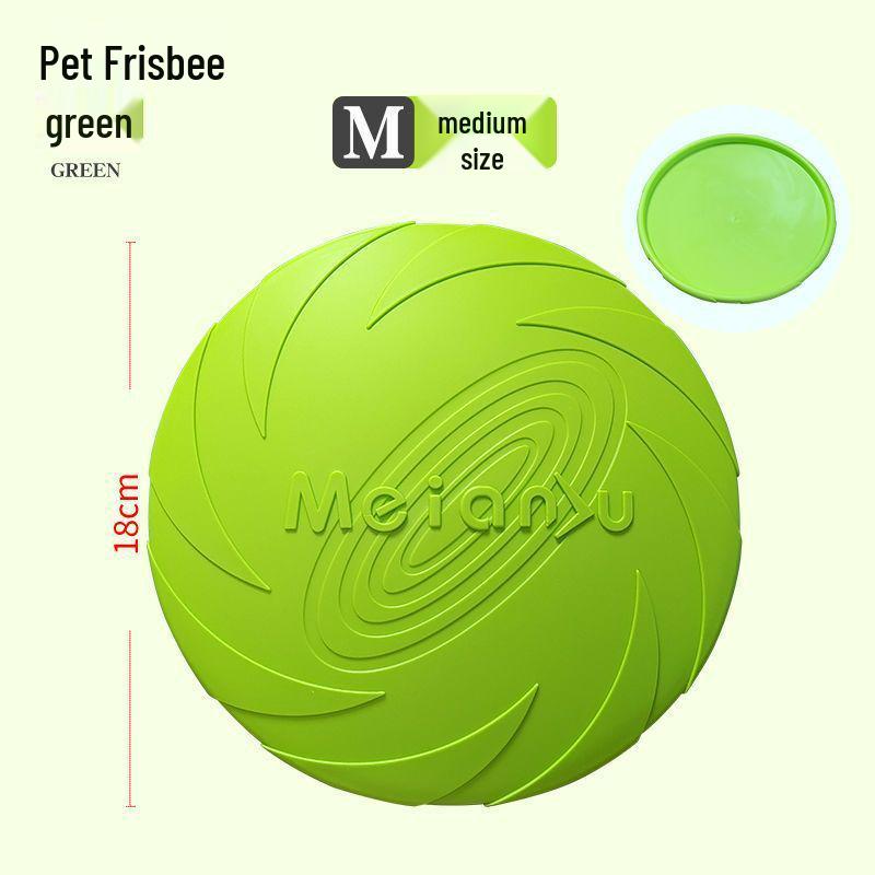 Silicone Bite-Resistant Floating Dog Frisbee Toy for Training Border Collies & Large Dogs