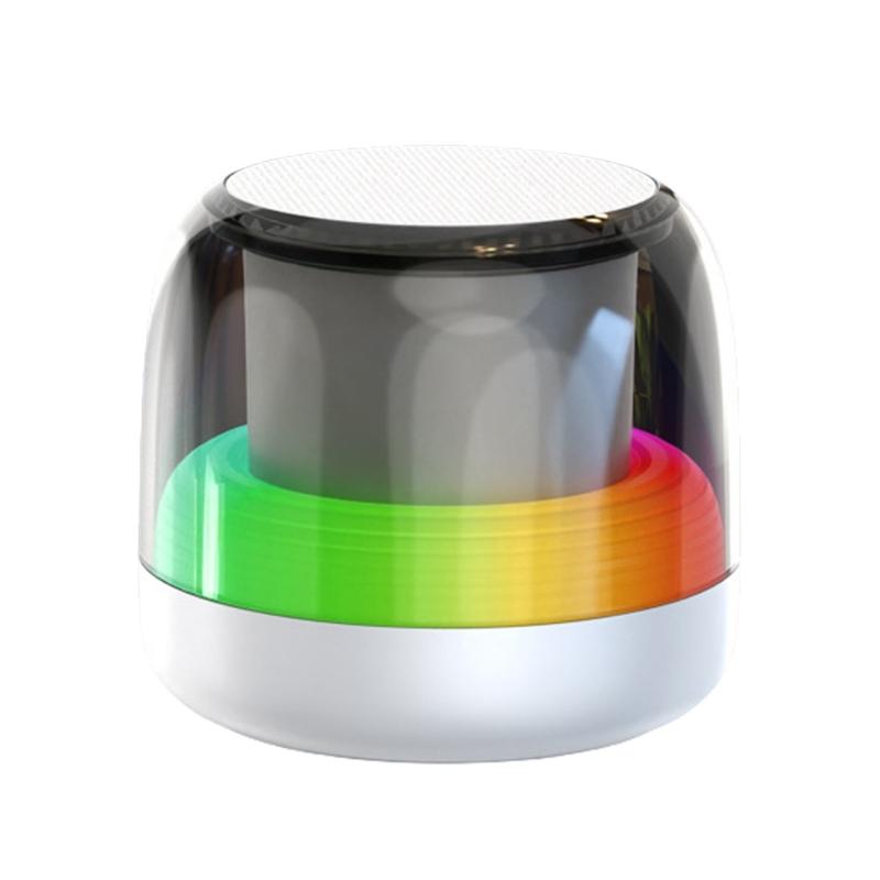 Portable Bluetooth-compatible Speaker With 360°Surround Sound Deep Bass Led Lights 800mAh Battery USB TF Card Support For Outdoor Party