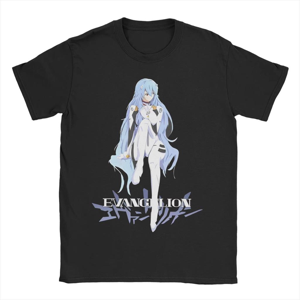 Hot Sale EVA Ayanami Rei Anime Manga Graphic Print Short Sleeve O-Neck Cotton Men Women Summer New Tee Loose Casual Oversized Streetwear Fashion Top