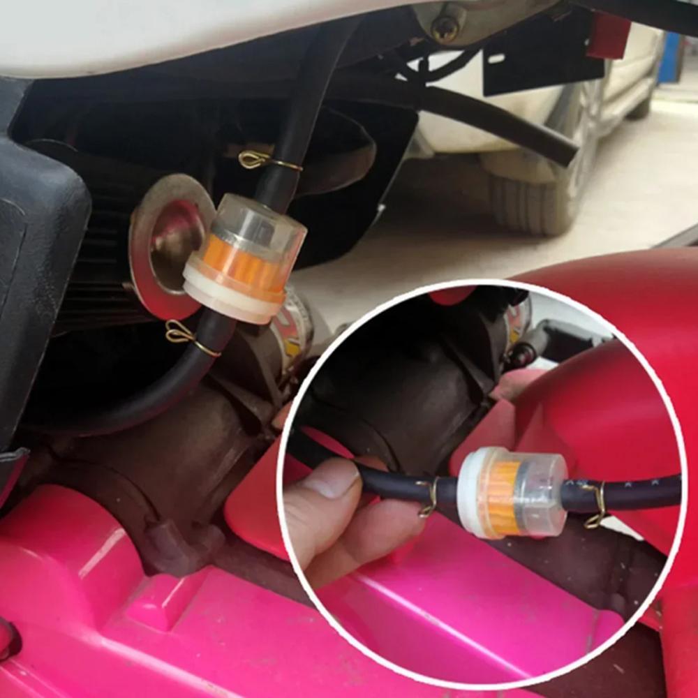 10pc/lot 6mm Fuel Filter Universal Motorcycle Gas Inline Fuel Filter With Magnet For Motorbike Moped Scooter Dirt Bike ATV Quad Fuel Filters5