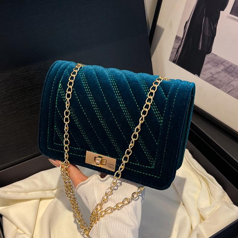 

Bag Women 2025 New Fashion Commuter Versatile Exquisite Small Bag Textured Texture Chain Crossbody Small Square Bag синий