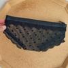 Unique Briefs Shape Cosmetic Bag Lace Heart Mesh Makeup Storage Pouch Y2K Transparent Toiletry Bag Storage for Travel