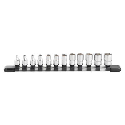 TONE Socket Set with Drive Angle 12 Items Included (hexagonal, Holder) HS212, 6.35mm (1/4"),