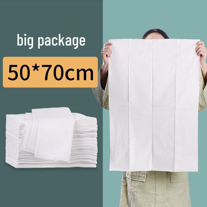 100 Large Disposable Compressed Bath Towels for Travel, Hotel, and Business Trips