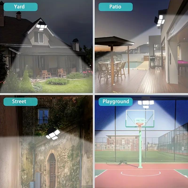 333LED Solar Powered Outdoor Light Motion Sensor with Remote Security Street Lamp Adjustable Waterproof Garage Garden Patio
