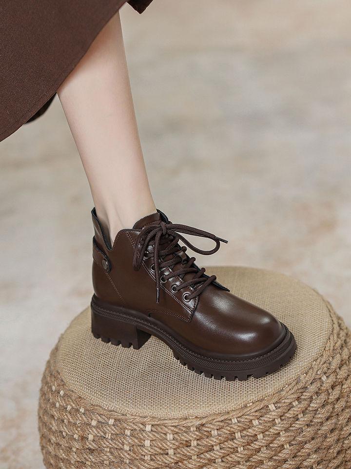 Martin Boots Women's 2025 Autumn and Winter New Women's Boots Spring and Autumn Single Boots Small Super Platform Short Boots Tide Ins